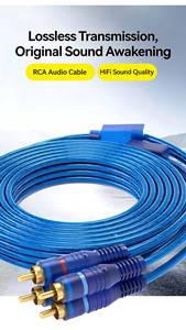 RCA <b>car</b> audio system <b>amplifier</b> braided copper wire cable with PVC sheath suitable for home theater digital stereo hi-fi systems - Product Image 4
