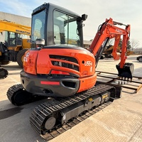Mini-excavatrice hydraulique d'occasion Kubota U55-4, petite machine de terrassement et de construction, équipement de creusement avec moteur