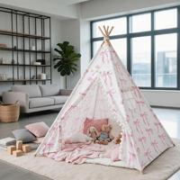 Tente de jeu tipi en toile de coton pliable pour enfants, idéale comme coin lecture intérieur – Vente en gros