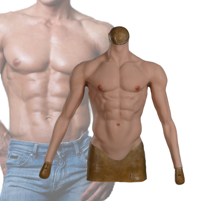 Eta Realistic Silicone Suit for Men Full Upper Body Chest and Arm Fake Muscle Cosplay Costume Shapewear In-Stock