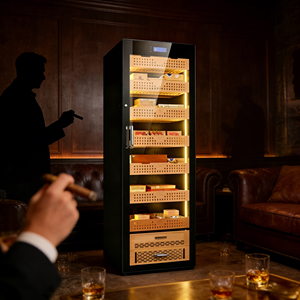 Humidor Électrique en Bois pour Cigares, Vente en Gros, avec Contrôle Constant de la Température et de l'Humidité, Affichage Numérique, Usage Commercial - Product Image 6