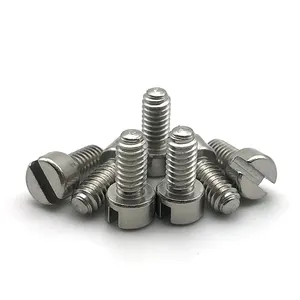 China Supply Non-standard Screws Stainless Steel Slotted Screw M4 Fillister Head Slot Machine Screw