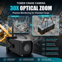 Caméra sans fil pour grue, zoom 30x, écran IPS 10,1 pouces, moniteur DVR, kit d'observation haute vitesse pour grue à tour