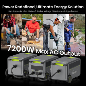 Fossibot F7200 Công Nghiệp 3000W 7200W 5222.4wh Ngân Hàng Xách Tay Năng Lượng Mặt Trời Máy Phát Điện Lifepo4 Trạm Điện Cầm Tay Với Ứng Dụng Điều Khiển - Product Image 5