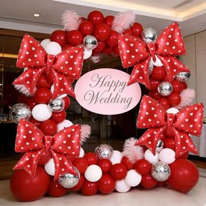 New Single Heart Large Bow Aluminum Film <b>Balloon</b> for Halloween Easter Birthday Parties-Creates Atmosphere for Photography - Product Image 4