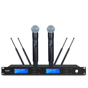 RAKAVA TR7200 UHF Wireless Handheld <b>Microphone</b> Rack Mount System For Stage Karaoke Performance - Product Image 2