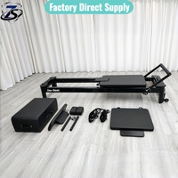 Máquina de Pilates Reformer Plegable y Ajustable de Aleación de Aluminio, Diseño Duradero para Estudio de Salud y Fitness, Uso Comercial