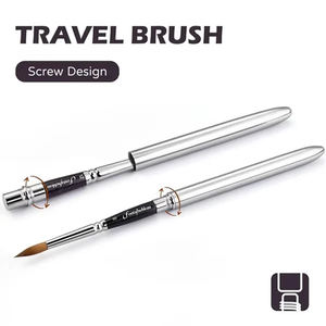 <span class=keywords><strong>Kolinsky</strong></span> – brosse de voyage en Sable, <span class=keywords><strong>aquarelle</strong></span>, pointe ronde et pointue, pinceaux de peinture d'art, étui de protection de poche, ensemble de stylos, 3 pièces - Product Image 5