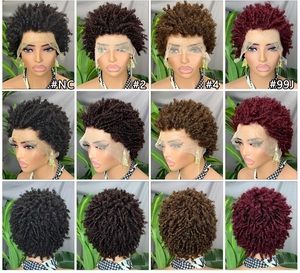 Cheap Price Screw Curly Human Hair <b>Wigs</b> 13x4 Transparent Lace Frontal Brazilian Human Hair <b>Afro</b> Short <b>Wig</b> - Product Image 4