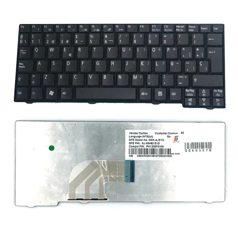 US Laptop English Keyboard for Acer Aspire One A110 A150 D150 D250 ZG5 ZG8 series White