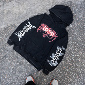 <strong>Berserk</strong> Street Wear Clothing Manufacturers <strong>Hoodie</strong> Heart Pattern Vintage Washed <strong>Hoodie</strong> Streetwear Cotton Sweatshirt Casual Hooded - Product Image 1