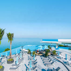 Tumbonas de Exterior con Mesa Lateral, Tumbonas de Metal para Jardín, Piscina, Resort, Hotel, Muebles Comerciales - Product Image 3