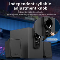 Sistema de Sonido Envolvente USB Personalizable con Subwoofer, Altavoces Multimedia para Juegos, Cine en Casa, Sistema Hifi 2.1 con Altavoces Woofer para PC