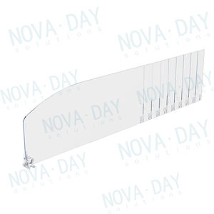 ตัวแบ่งโกดังแนวนอนชั้นวางของพลาสติกสำหรับห้องนั่งเล่นชั้นวางของแบ่งชั้นวางของทำจากไม้ชุบโครเมียม - Product Image 3