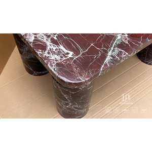 Multi Scene Use of Living Room Apartment Black Red <b>Marble</b> <b>Coffee</b> <b>Table</b> Rectangle Curve Natural Stone <b>Table</b> Red <b>Marble</b> <b>Coffee</b> Tab - Product Image 6
