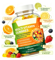 Gummies à Marque Blanche OEM Multivitamines pour le Bien-être Quotidien et le Soutien Immunitaire
