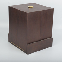 Boîte de rangement en bois de luxe faite à la main, rectangulaire, en MDF, en bois, portable, pour l'exposition d'artisanat
