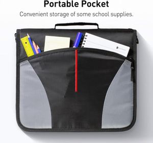 Free Sample BSCI Long-lasting <b>3</b>-Inch <b>3</b>-<b>Ring</b> Zipper <b>Binder</b> With 700 Sheets Capacity Zipper <b>Binder</b> for Middle School - Product Image 2