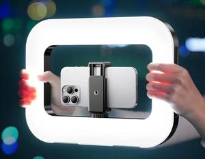 Lampe annulaire LED portable rechargeable pour diffusion en direct sur téléphone portable, photographie et éclairage <span class=keywords><strong>de</strong></span> bureau pour cage à lapin et selfies - Product Image 3