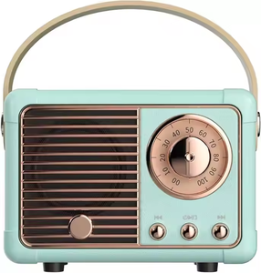 רטרו hifi סטריאו bt v5.0 רמקול נייד אלחוטי אלחוטי רמקול וינטג 2 (2.0) 5w פלסטיק 3w dc מלא טווח 50hz-20khz-20khz - Product Image 1
