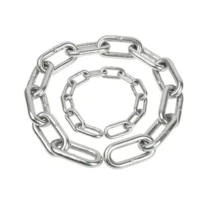 304 316 Stainless Steel Link Chain DIN763 Long Round Link Chain