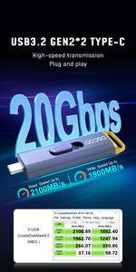 Flash drive USB SSD penyimpanan tinggi, Stik USB SSD 512GB 1TB 2TB untuk ponsel laptop dorong dan tarik 512GB - Product Image 4