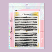 Cils en grappe DIY Neon Lime Pop 50D D Curl 14-20mm, style graphique, color block, lumineux, tendance, streetwear, spectacle