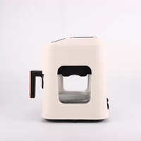 Friteuse à Air en Verre Visible à Contrôle Numérique 1000W 4.5L Four à Circulation Multifonctionnel Cuisson Frite pour l'Électricité Domestique