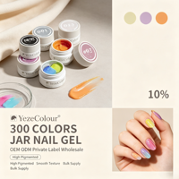 Gel à ongles YezeColour à faible saturation en pot, OEM ODM, logo personnalisé, approvisionnement en gros pour les distributeurs de salons de manucure