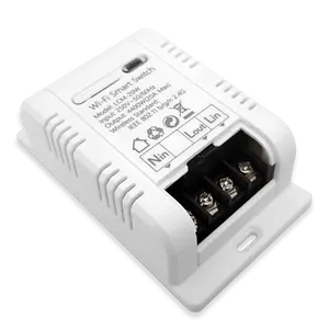 Lerlink Factory 20A Tuya WiFi On/Off Controller with Metering Timing Mini DIY Module Wireless Light Switch Smart Circuit Breaker