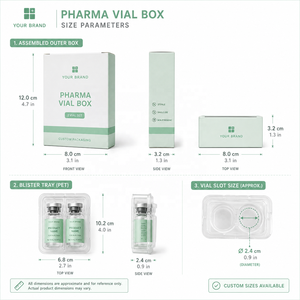 กล่องกระดาษพับได้ขวดยาแบบใสสำหรับสัตว์เลี้ยง - Product Image 4