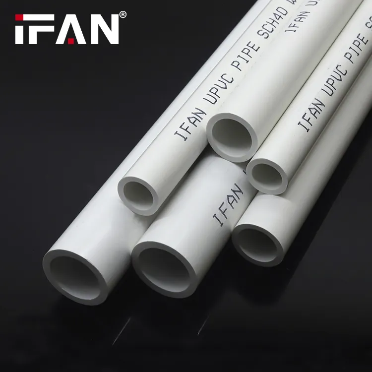 IFAN Hot Sell White Size Pvc Water Pipe Pvc Plastic Pipe 4 Meter Sch 40 Upvc Pipe for Water Supply