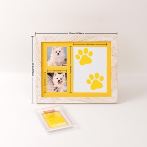 Kit de moulage d'empreintes d'<span class=keywords><strong>animaux</strong></span> DIY 2026 pour table, finition faux lin, avec tampons encreurs colorés, souvenir pour chat - Product Image 6