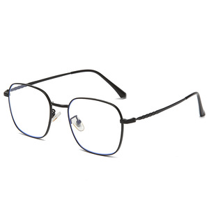 Nouvelle monture de lunettes en métal irrégulière pour femmes, verres rectangulaires de protection contre la lumière bleue, lentilles Plano YC8625-C1 - Product Image 3