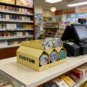 Présentoir de comptoir personnalisé en métal et acrylique pour tabac et cigarettes, avec logo sur mesure, pour décoration de boutique de tabac - Product Image 2
