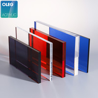 Prix fabricant OLEG 1,8-50 mm 4*8 4*6 pieds Feuilles d'acrylique en plastique transparent haute transparence PMMA coulé