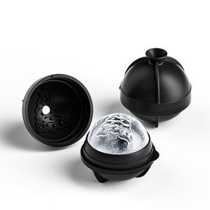 BHD Fácil Enchimento Silicone Rodada Craft Ice <span class=keywords><strong>Ball</strong></span> Maker com Built-in Funil Neve e Árvore Moldes de Gelo em Forma para o presente de Natal - Product Image 1