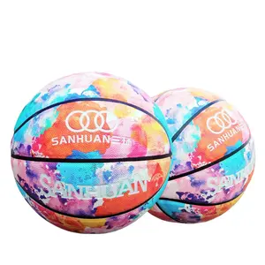 Training match street 3D print basketball wholesale custom logo soft pu leather basketball ball indoor outdoor size 7