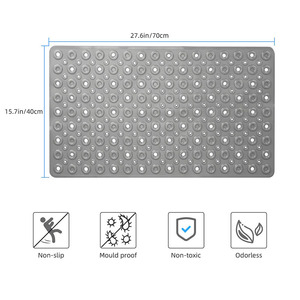 Alfombrilla antideslizante de PVC para <span class=keywords><strong>bañera</strong></span>, alfombrilla antideslizante para ducha, alfombrillas de ducha de succión fuerte lavables con ventosas - Product Image 2