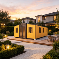Maison conteneur panoramique extensible à double aile de 30 pieds et 40 pieds, suite de luxe pour le camping