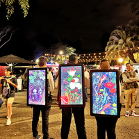 Sac à dos publicitaire LED portable en gros, haute luminosité, pour publicité mobile et graphique