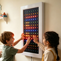 Panel de Luces LED de 128 Píxeles con Interruptor, Luz Sensorial de Pared con Control Remoto para Niños con Educación Especial