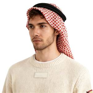 Keffiyeh Saudí Palestino para Adultos, Shemagh Rojo Árabe, Poliéster Premium, Duradero, Pañuelo Largo para la Cabeza, Pañuelo Musulmán para Hombre, para Todas las Temporadas - Product Image 1