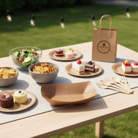 Boîte à emporter en papier kraft anti-graisse jetable pour aliments frits