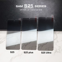 Verre trempé anti-espion de 0,18 mm avec déverrouillage par empreinte digitale, protection d'écran pour Samsung Galaxy S25 Plus S25 Ultra S25 S24