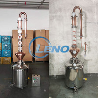 LENO Alambic de distillation de liqueur à micro-colonne en acier inoxydable SS304 T2 avec pot en cuivre 50L 100L 200L pour distillateur d'alcool maison