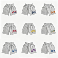Shorts en molleton brossé pour hommes et jeunes, en tissu French Terry personnalisé, entrejambe de 7 pouces, gris chiné, 280 g/m²-400 g/m²