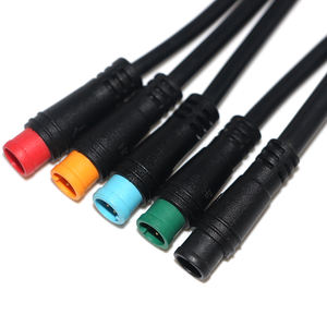 Kabel ekstensi konektor, M8 2-6Pin tahan air IP65 tembaga Pria Wanita Mini listrik untuk Kit Display Ebike - Product Image 3