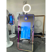 Photomaton à miroir pliant Photomaton à selfie interactif à écran tactile Machine 2025 Dernière tendance Photomaton à miroir