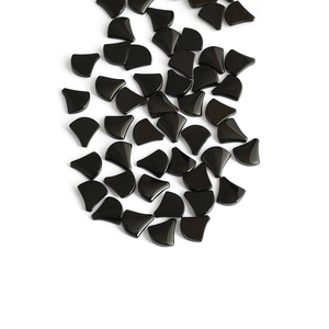 جودة عالية كابوشون فضفاض عقيق أسود x وشكل مروحة للأقراط مجوهرات بالجملة أحجار كريمة عالية الجودة - Product Image 3
